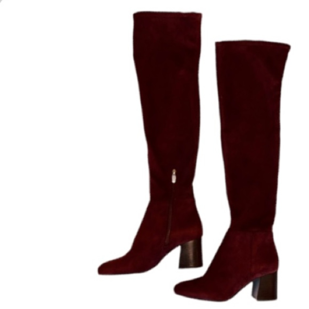 Vince Camuto Kantha Burgundy Over The Knee Boots